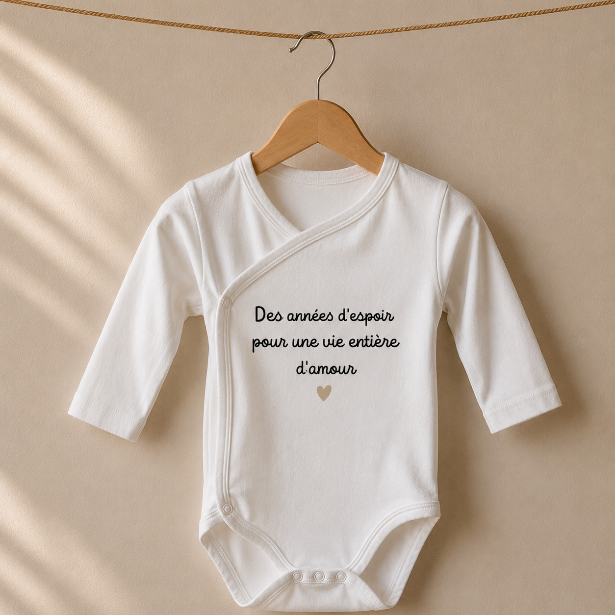 Body bébé "Des années d'espoir pour une vie entière d'amour"