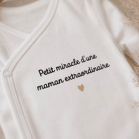Body bébé "Un petit miracle d'un maman extraordinaire"