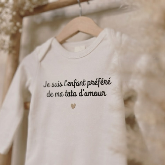 Body bébé "Je suis l'enfant préféré de..."