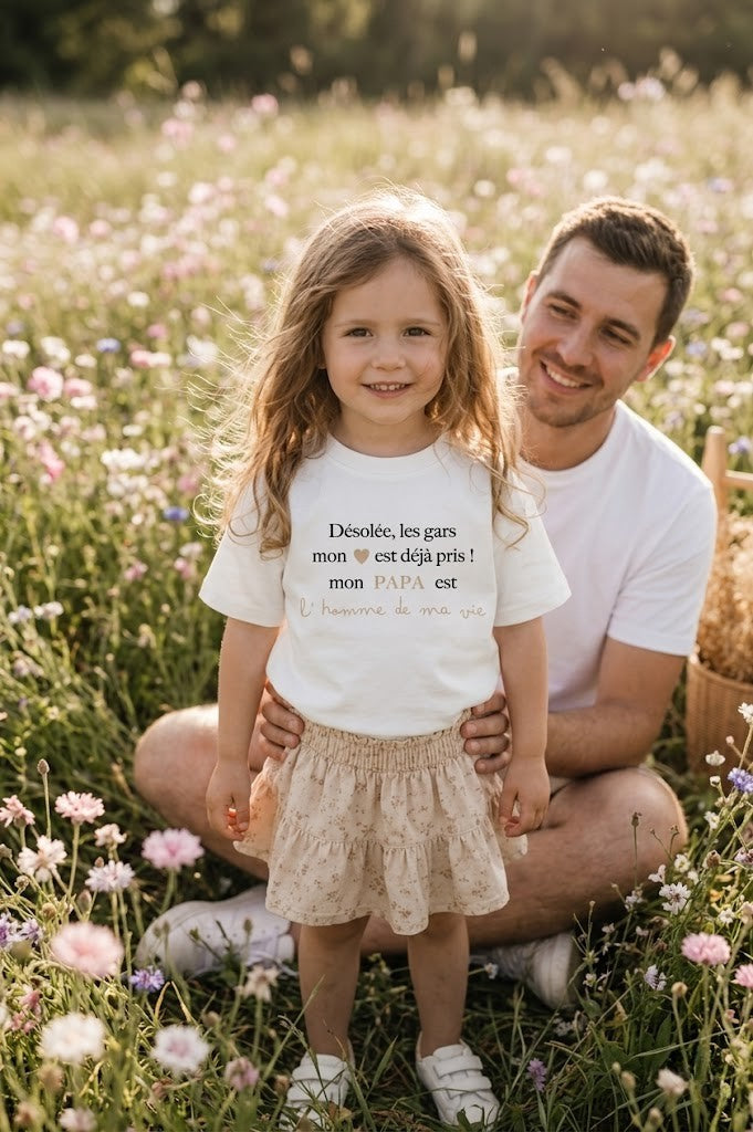 T-shirt fille "Mon coeur pris"