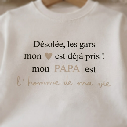 T-shirt fille "Mon coeur pris"