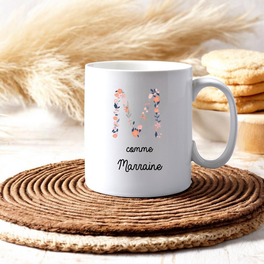 Mug Lettre fleurie