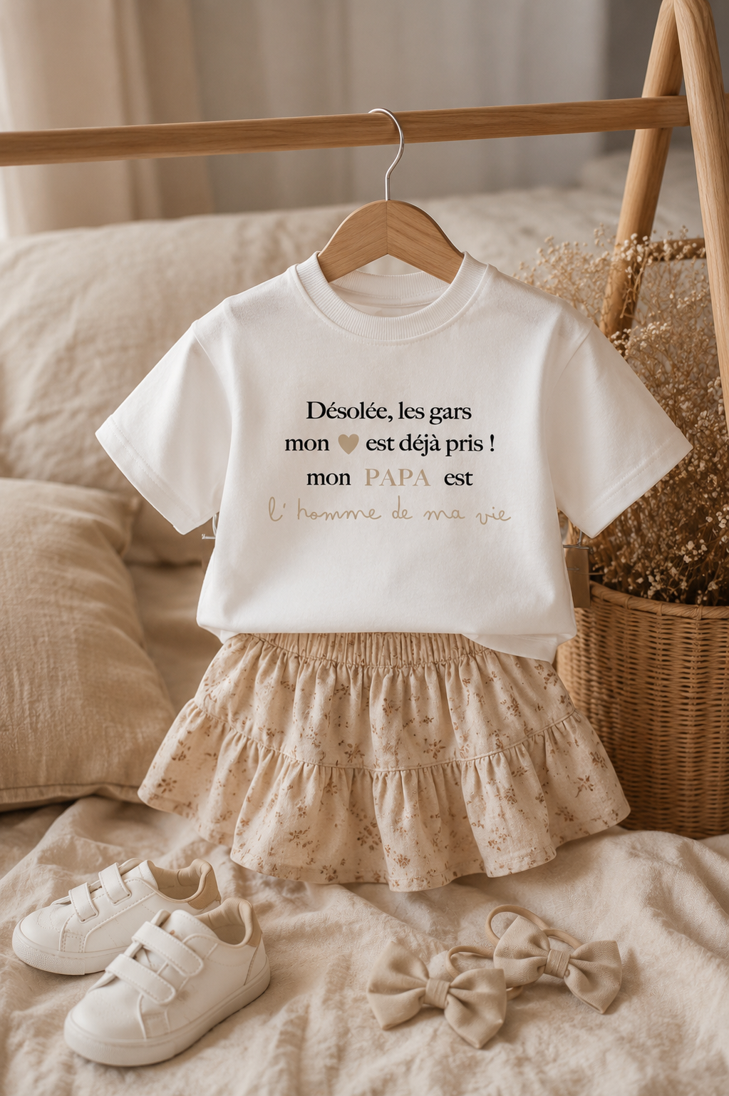 T-shirt fille "Mon coeur pris"