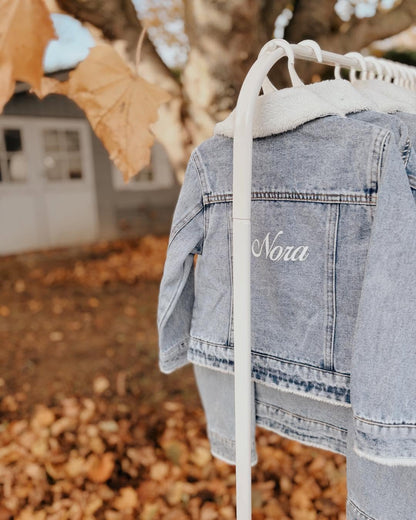 Veste en denim et moumoute