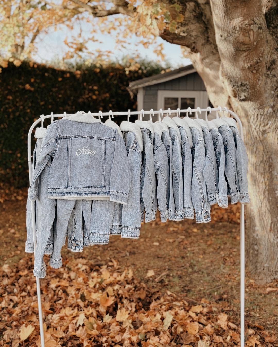 Veste en denim et moumoute