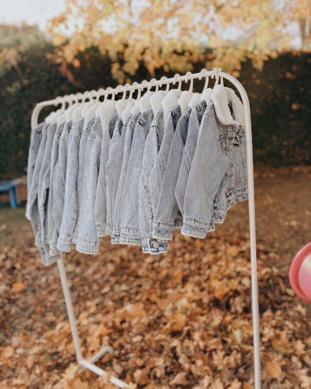 Veste en denim et moumoute