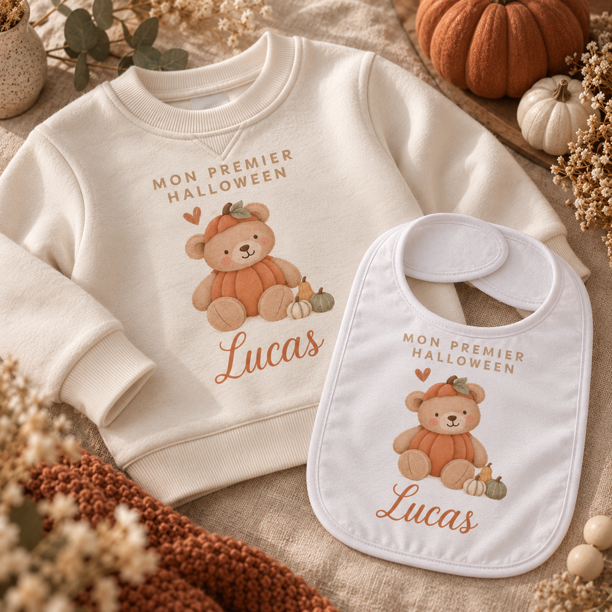 Ensemble Pull & Bavoir - Mon Premier Halloween
