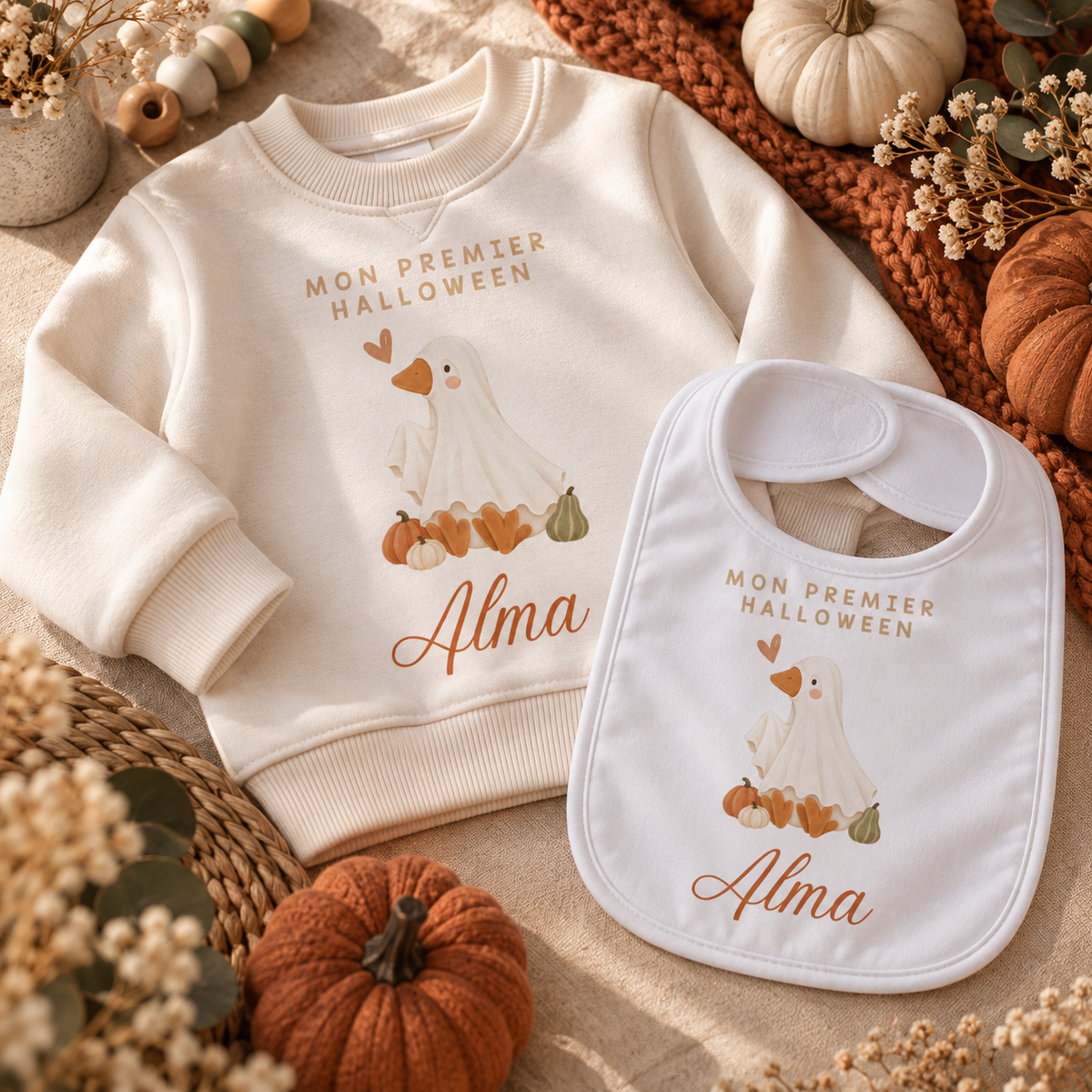 Ensemble Pull & Bavoir - Mon Premier Halloween