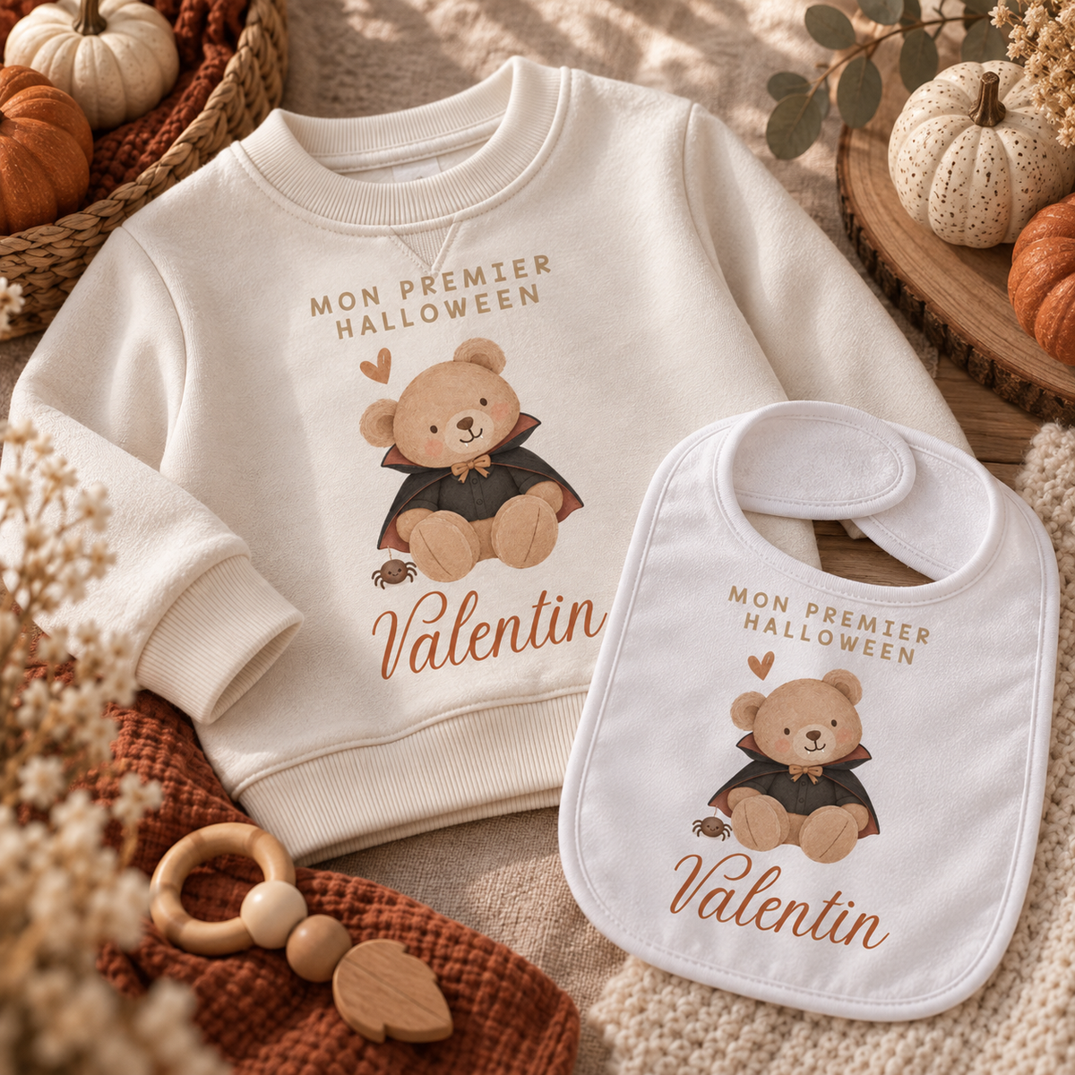 Ensemble Pull & Bavoir - Mon Premier Halloween