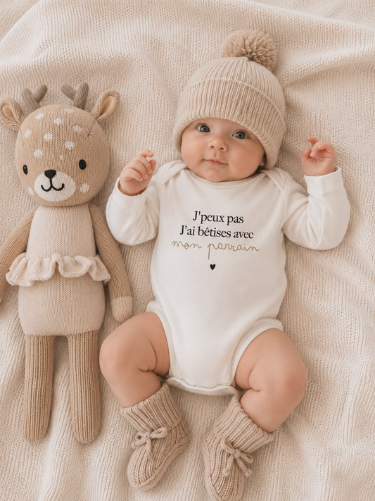 Body bébé "J'peux pas, j'ai bêtises avec..."