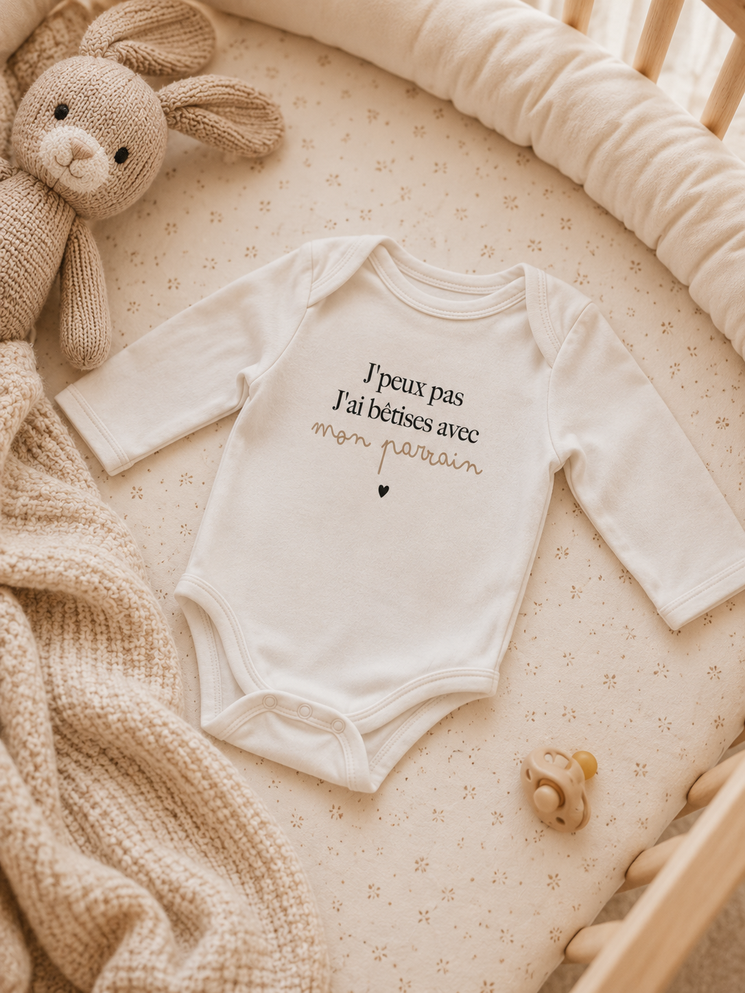 Body bébé "J'peux pas, j'ai bêtises avec..."