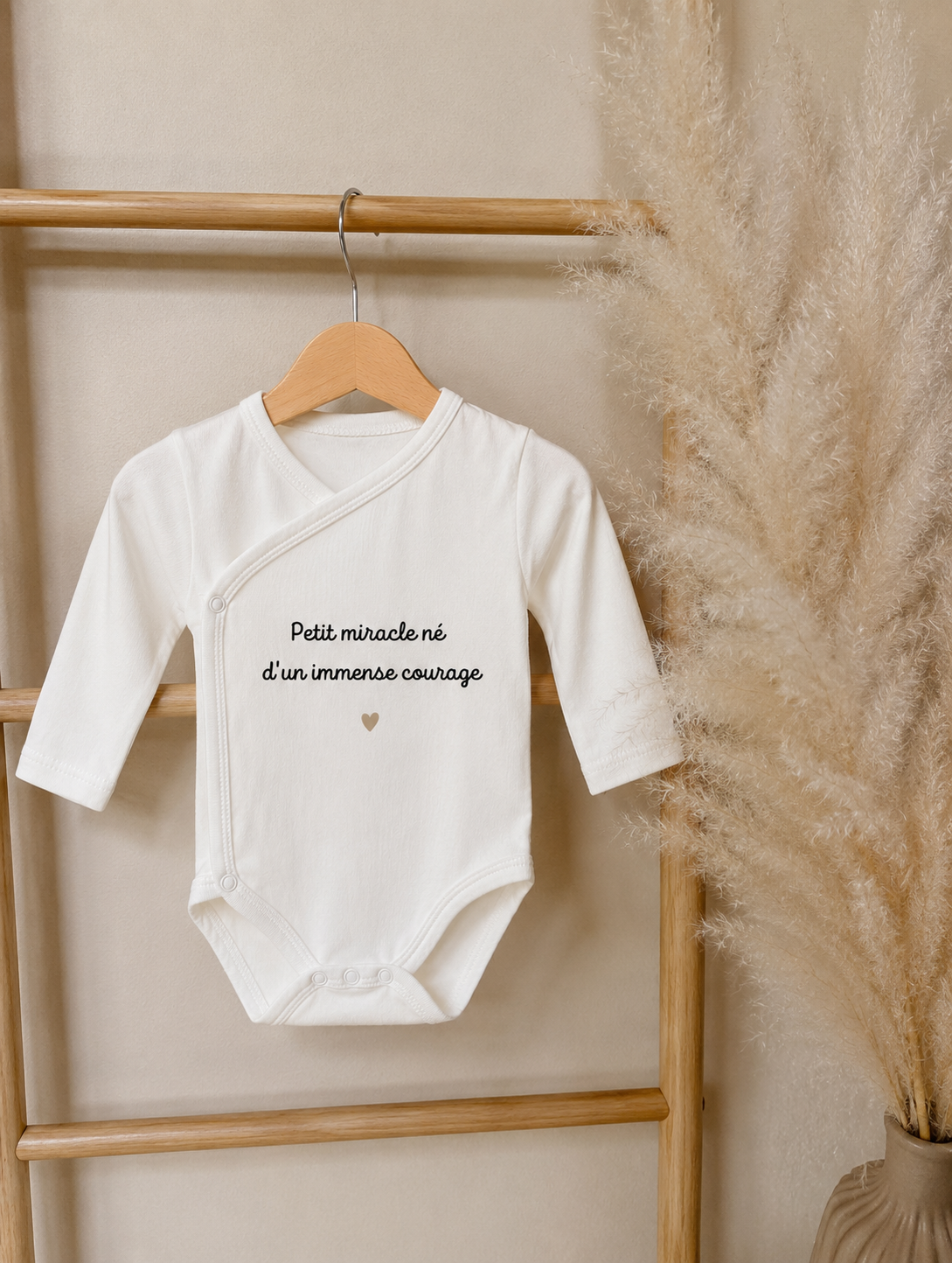 Body bébé "Petit miracle né d'un immense courage"