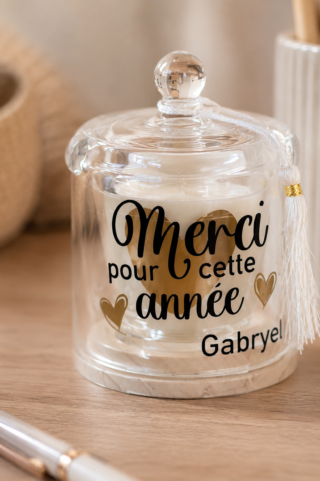 Bougie cloche - Merci pour cette année