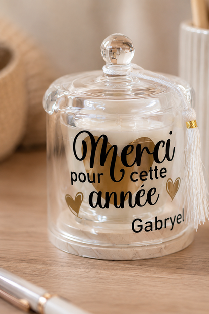 Bougie cloche - Merci pour cette année