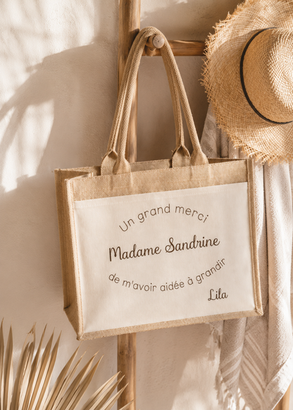 Sac jute et coton maîtresse