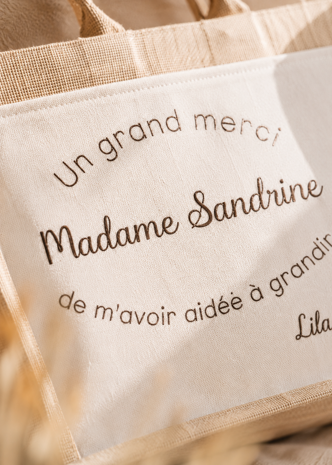 Sac jute et coton maîtresse