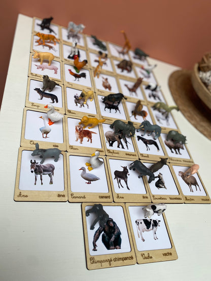 Jeu montessori associations d'animaux