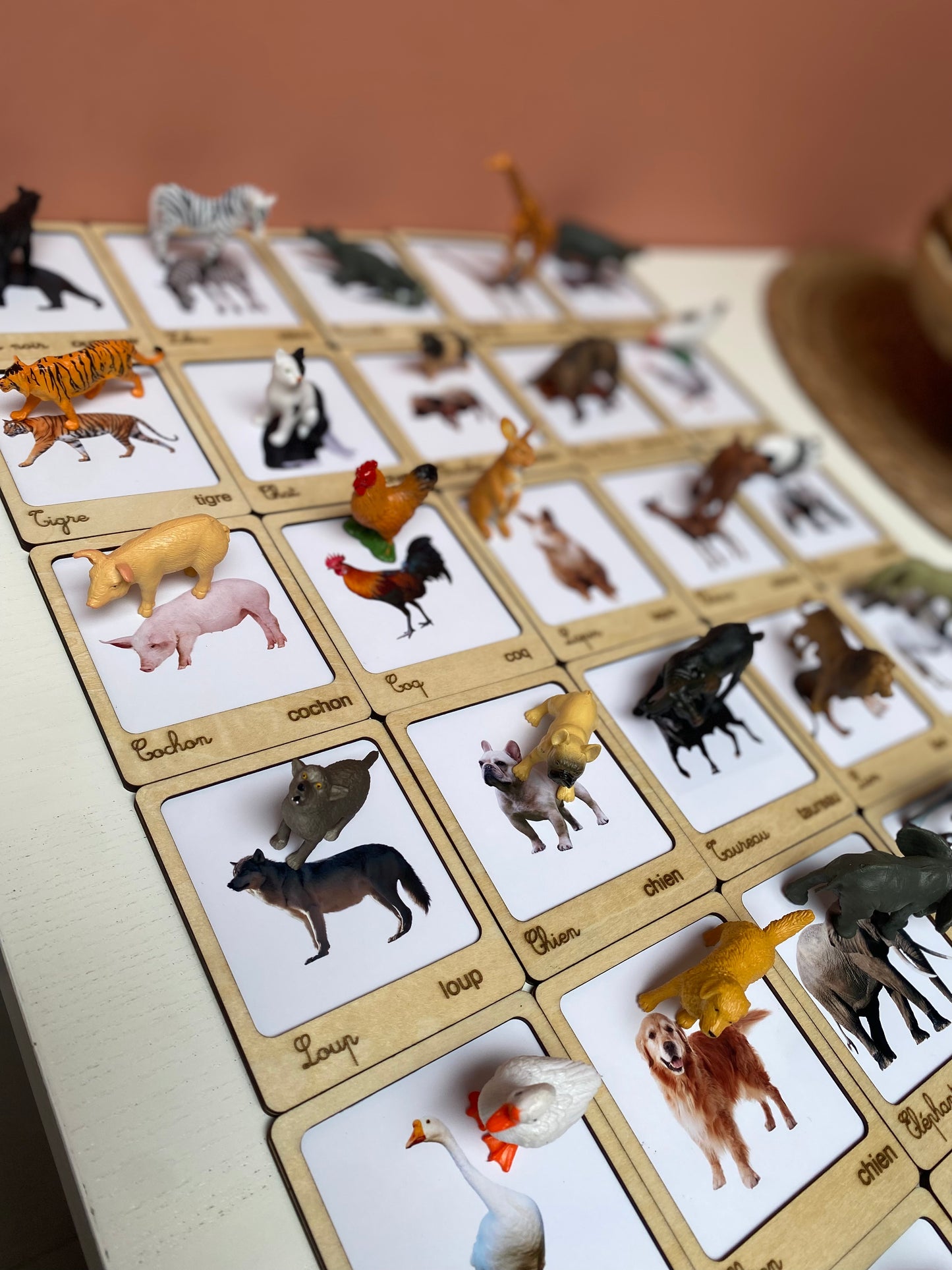 Jeu montessori associations d'animaux