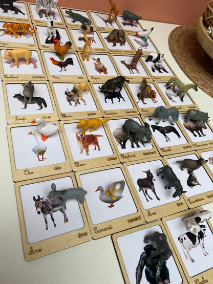 Jeu montessori associations d'animaux