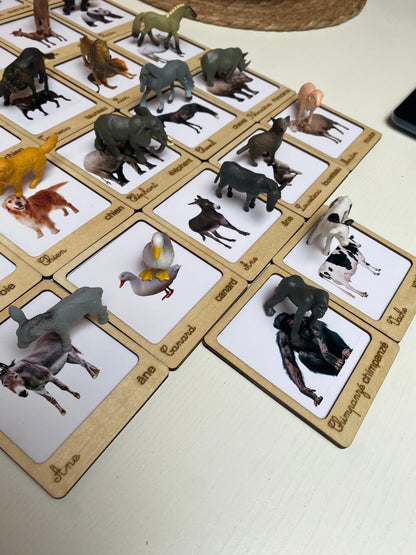 Jeu montessori associations d'animaux