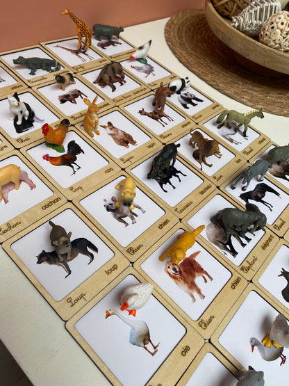 Jeu montessori associations d'animaux