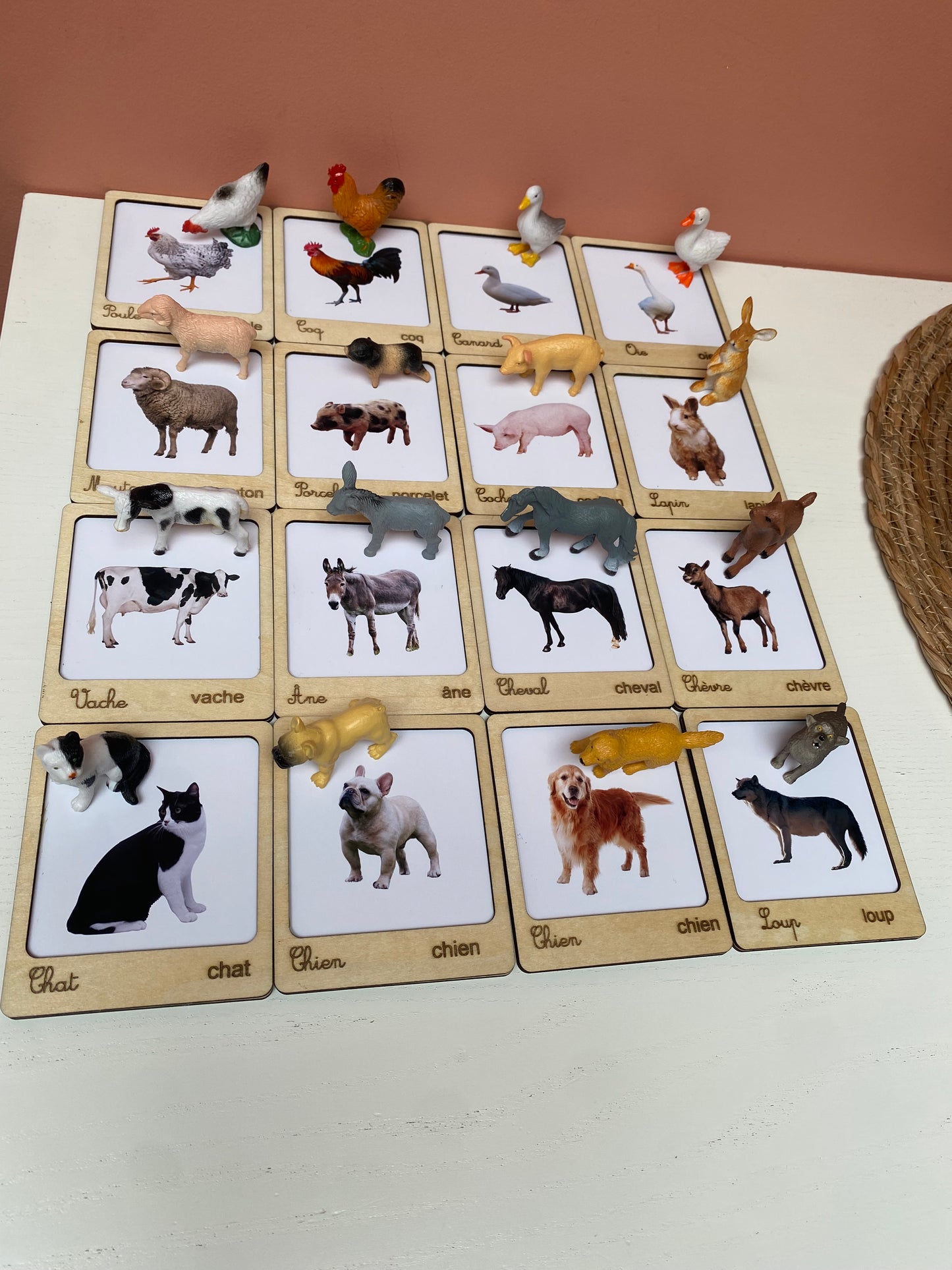 Jeu montessori associations d'animaux