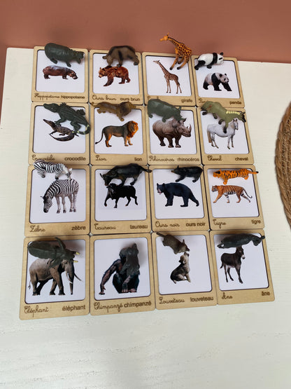 Jeu montessori associations d'animaux