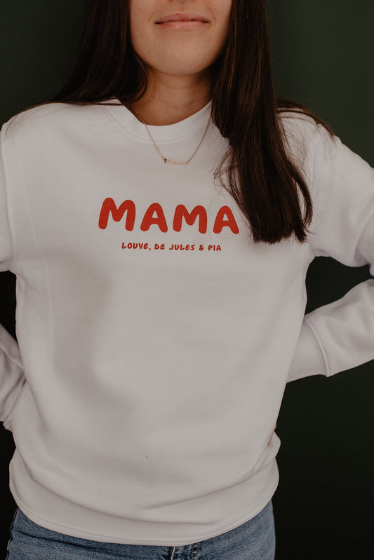 Sweat blanc Mama Forever