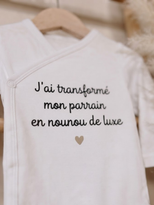 Body bébé "J'ai transformé mon ... en nounou de luxe"