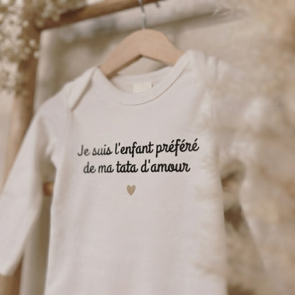 Body bébé "Je suis l'enfant préféré de..."